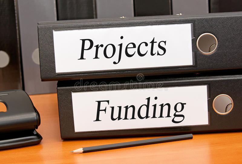 Two binders for Projects and Funding