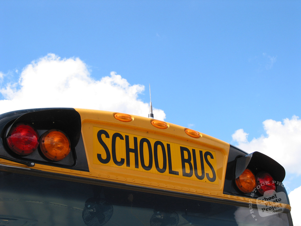 School Bus with blue sky