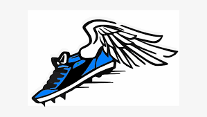 a shoe with wings representing track
