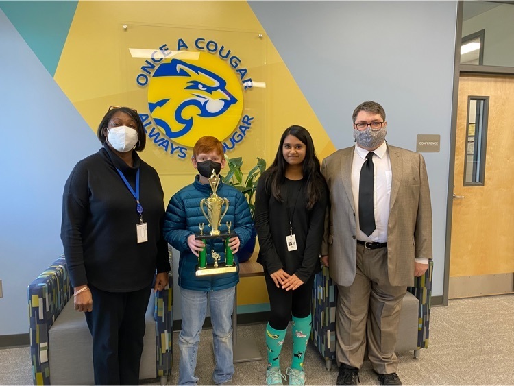 Mrs. Lynne Thomas, Luke Stevens, Nishi Prajapati, Dr. David Rhode. Luke and Nishi are winners of the ABAC science fair and will advance to the University of Georgia science fair competition .