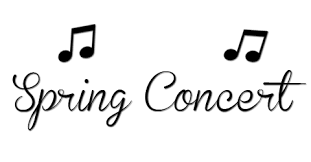 Spring concert with music notes