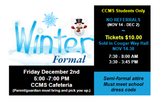 Information about CCMS Winter Formal