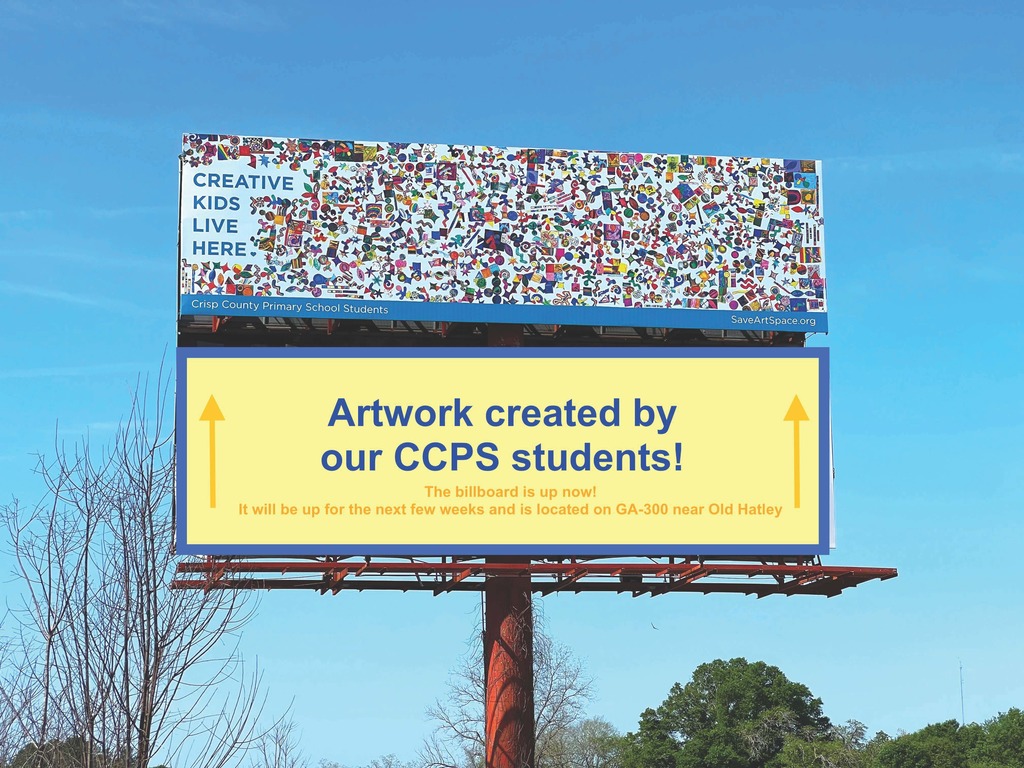 CCPS Student Artwork on Billboard
